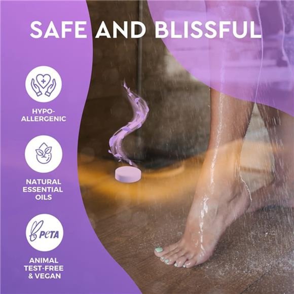 Shower Steamers Aromatherapy - Pack of 6 Shower Bombs with Essential Oils - Picture 3 of 6